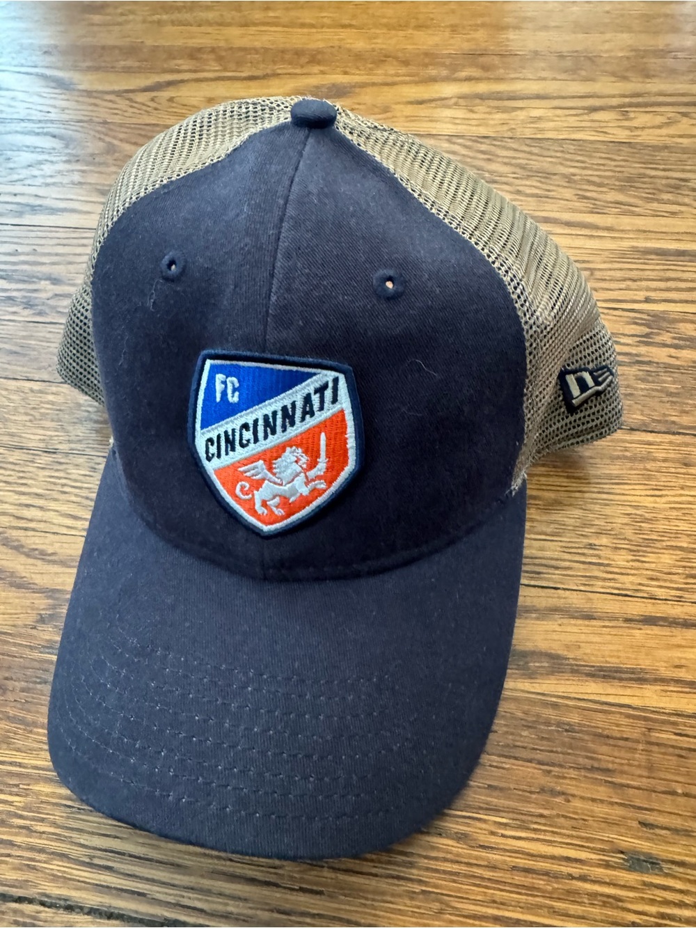 New Era FC Cincinnati Navy and Orange Mesh Back Trucker Hat